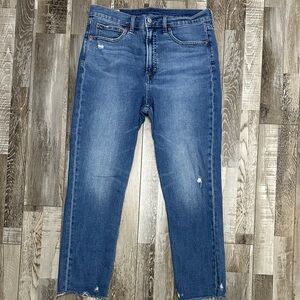GAP Distressed Blue Ankle Jeans
